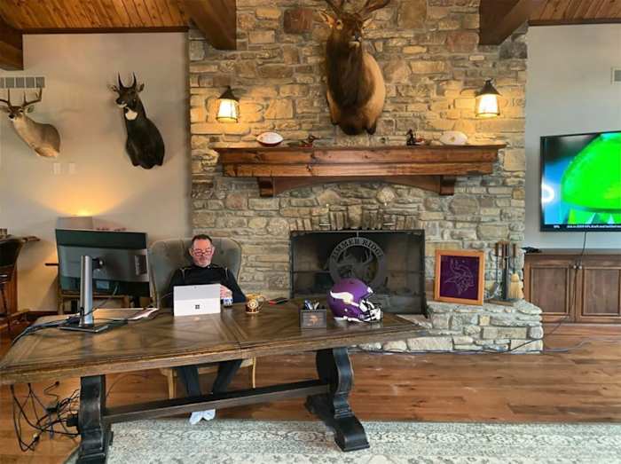 Vikings coach Mike Zimmer's virtual draft room